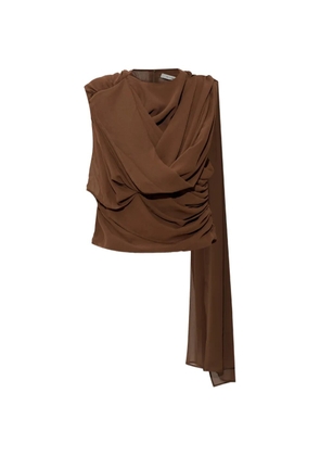 Gestuz GZdarly draped sleeveless top - Brown