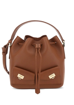 Ferragamo mini Harley drawstring bucket bag - Brown