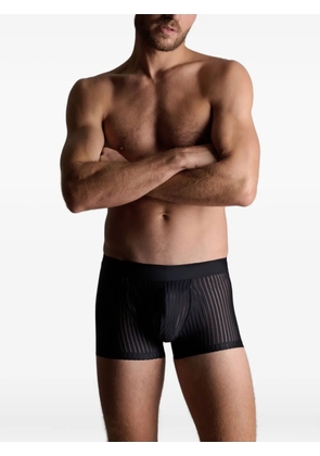 Maison Close striped mesh boxer briefs - Black
