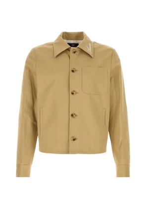 AMIRI logo-embroidered shirt jacket - Neutrals