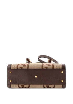 Gucci Pre-Owned Diana NM Bamboo Handle Jumbo GG Canvas Small tote bag - Brown