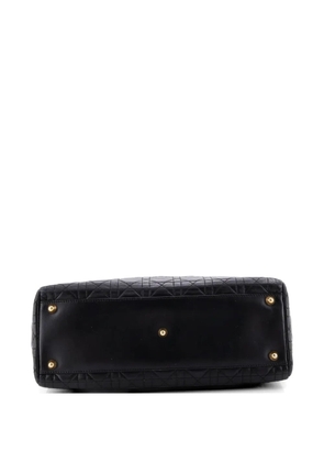 Christian Dior Pre-Owned Vintage Lady Dior Bag Cannage Quilt Lambskin Large satchel - Black
