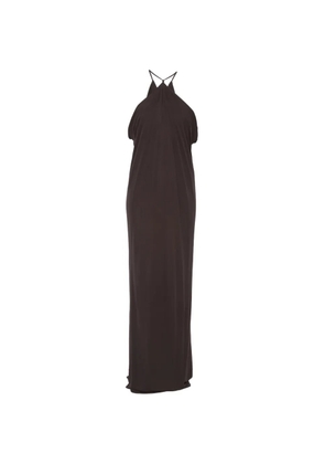 Alberta Ferretti draped maxi dress - Brown