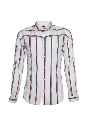 Emporio Armani Pre-Owned striped Misura shirt - White
