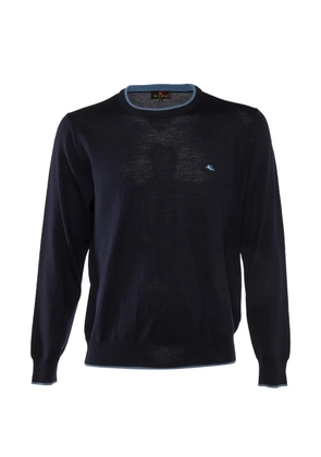 Etro Pre-Owned Pegasus embroidered sweater - Blue