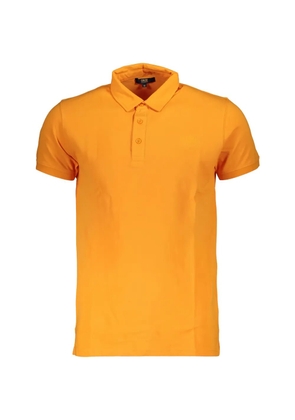 Cavalli Class logo-embroidered polo shirt - Orange