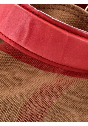 Burberry Pre-Owned Ashby Bag House Check Canvas Medium bucket bag - Red