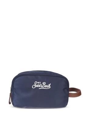 MC2 Saint Barth logo linen wah bag - Blue