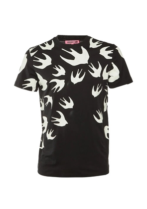 Alexander McQueen Pre-Owned Swallow-print T-shirt - Black