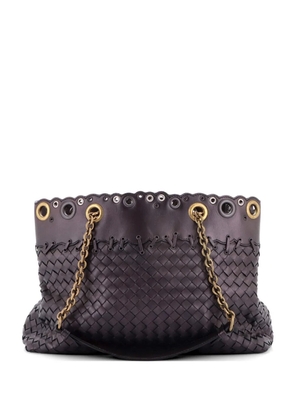 Bottega Veneta Pre-Owned Double Chain Intrecciato Nappa Medium tote bag - Grey
