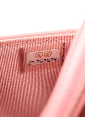 CHANEL Pre-Owned 2019 Matelasse chain wallet - Pink