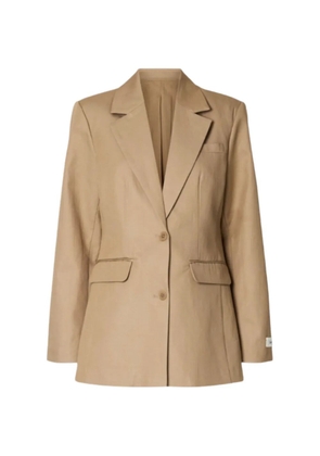 SELECTED single-breasted notched-lapels blazer - Brown