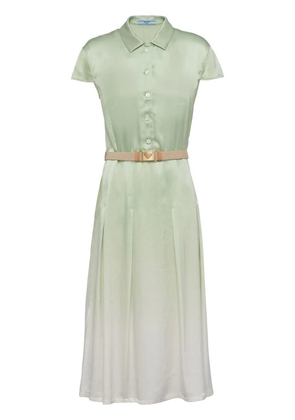 Prada gradient-effect midi dress - Green
