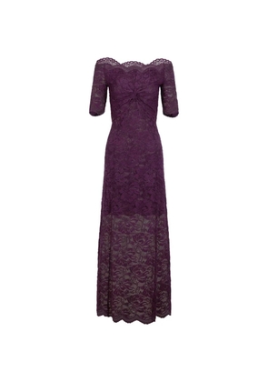 Rabanne layered lace maxi dress - Purple