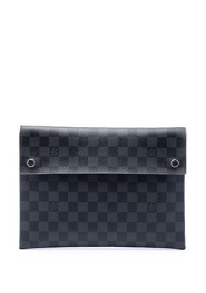 Louis Vuitton Pre-Owned 2019 Damier Graphite Alpha Triple Pochette clutch bag - Black
