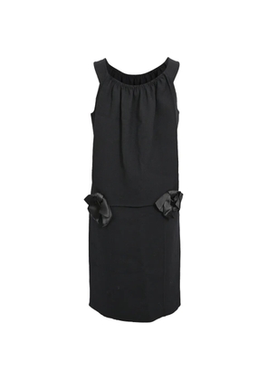 Oscar de la Renta Pre-Owned pleated shift dress - Black