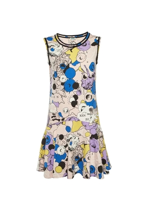Kenzo Pre-Owned printed flounce midi dress - Neutrals