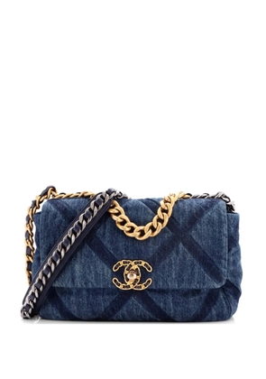 CHANEL Pre-Owned 19 Flap Bag Quilted Denim Medium shoulder bag - Blue