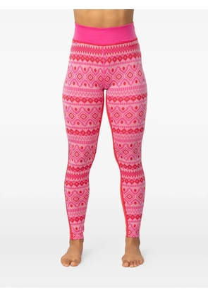 Kari Traa Malia fair isle-patterned panelled base-layer leggings - Pink