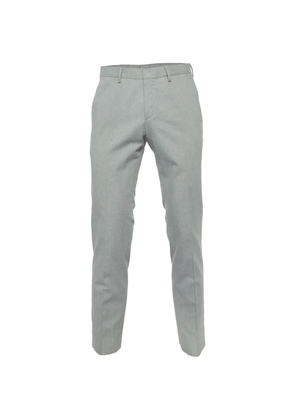 BOSS grey herringbone cotton trousers
