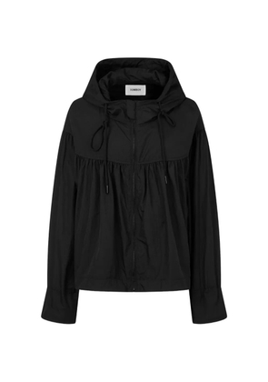 TOMBOY shirred windbreaker cropped jacket - Black