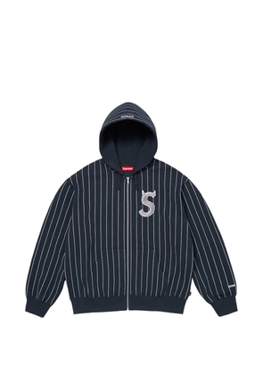 Supreme Devil S pinstriped hoodie - Blue