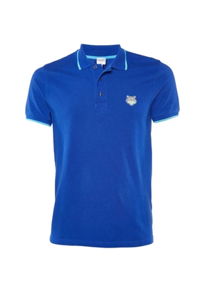 Kenzo Pre-Owned Tiger-patch polo shirt - Blue