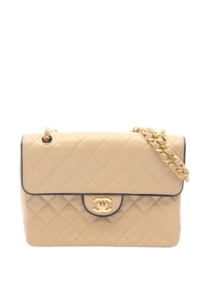 CHANEL Pre-Owned 1989-1991 Matelassé chain shoulder bag - Neutrals