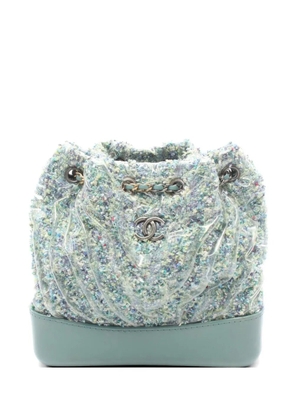 CHANEL Pre-Owned 2018 Gabrielle tweed backpack - Green