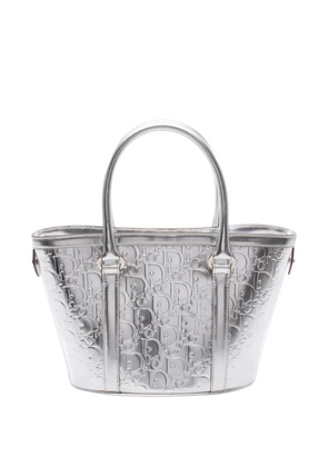Christian Dior Pre-Owned 2010s Oblique patent leather tote bag - Silver