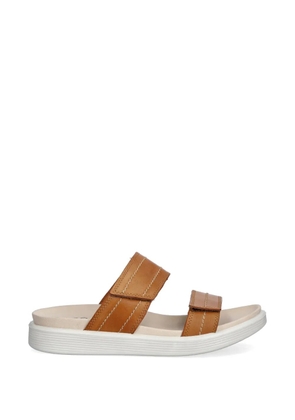 ECCO Soft Sandal touch-strap slides - Brown