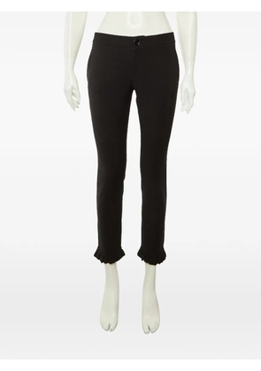 Gucci Pre-Owned ruffle-hem stretch-knit trousers - Black