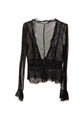 Sportmax sheer peplum blouse - Black