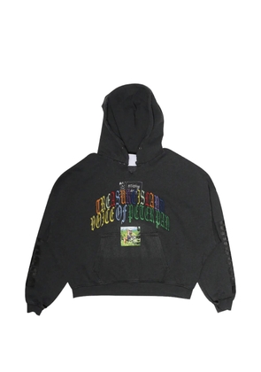 Paly embroidered distressed hoodie - Grey