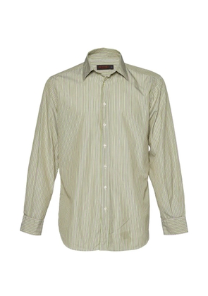 Etro Pre-Owned striped button-front shirt - Green