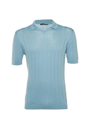 424 Jude striped polo T-shirt - Blue
