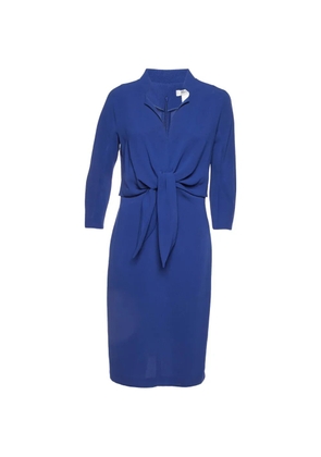 Max Mara tie-up crepe dress - Blue