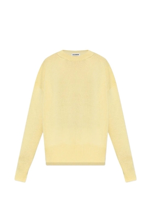Jil Sander ribbed-knit side-slit sweater - Yellow