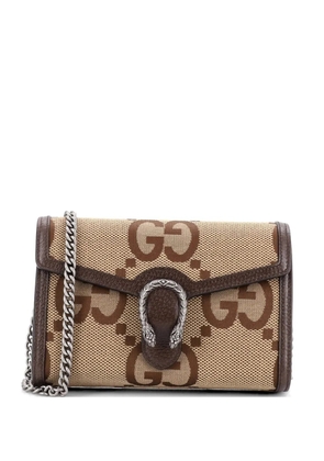 Gucci Pre-Owned Dionysus Chain Wallet Jumbo GG Canvas Small crossbody bag - Brown