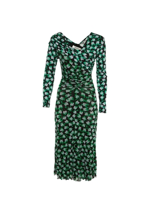 DVF Diane von Furstenberg Leia floral-print mini dress - Black