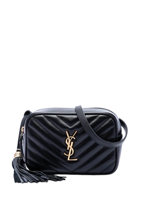 Saint Laurent Pre-Owned 2019 Mini Matelasse Calfskin Monogram Lou Tassel Camera Bag crossbody bag - Black