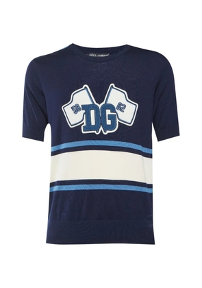 Dolce & Gabbana Pre-Owned DG logo striped sweater - Blue