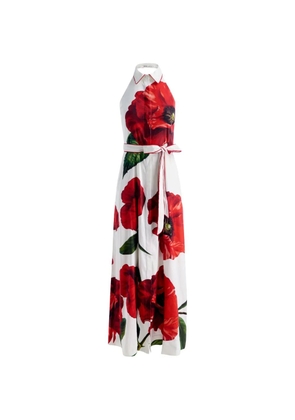 alice + olivia Chassidy floral-print halterneck maxi dress - White