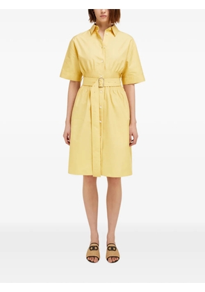 Ferragamo cotton and silk shirt dress - Yellow