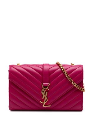 Saint Laurent Pre-Owned 2015 Small Chevron Calfskin Monogram Envelope Bag crossbody bag - Pink