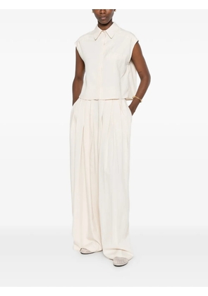 Marc Ellis pleated-design palazzo pants - Neutrals