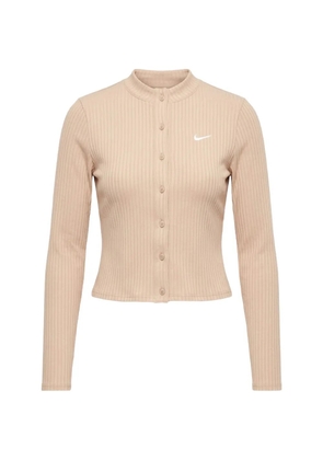 Nike Chill ribbed-knit cardigan - Neutrals
