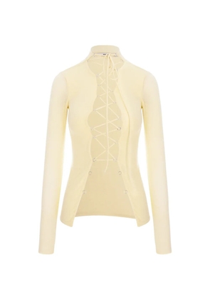 MANURÍ Jamie lace-up top - Yellow