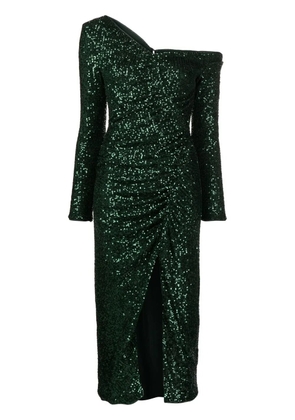 Self-Portrait sequin-embellished midi dress - Green