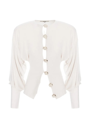 MANURÍ Aura button-fastening top - Neutrals
